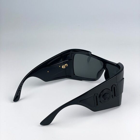 Versace VE4451 GB1/87  Sunglasses Black Dark Grey Wraparound Unisex main image 6